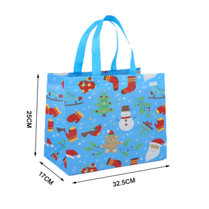 Vente chaude Festival Promotionnel Pliant Petit Stratifié <span class=keywords><strong>Pp</strong></span> Non Tissé Réutilisable Noël Fourre-Tout Shopping Cadeau Sac - Product Image 2
