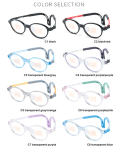 Visualmate Thiết kế phổ biến đẹp đầy màu sắc hình bầu dục trẻ em khung Quang Học Trọng lượng Nhẹ TR90 Kính mắt tùy chỉnh - Product Image 5