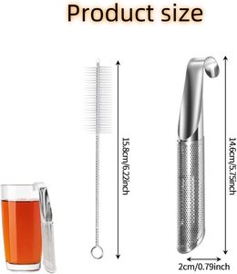 Infuseur à thé en acier inoxydable à mailles fines, écologique, portable, pour thé en feuilles - Product Image 3
