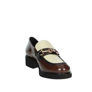 Mocassino Donna Serena in Pelle Marrone con Tacco 845328DM - Product Image 5