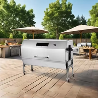 Barbecue portable moderne en acier inoxydable pour l'extérieur avec brûleurs infrarouges et sécurité anti-flamme - Prix direct usine avantageux