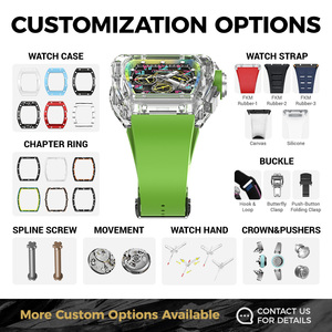 CRONUSART Limited 99pcs <strong>Automatic</strong> <strong>Chronograph</strong> Watch Men, Green Tonneau Sapphire Wristwatch 3ATM - Product Image 3