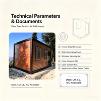 Conteneur 10 pieds 20 pieds Écologique Installation Rapide Fournisseur Direct Usine Conteneur Plat Modulaire Grain de Bois Mini-Maison Préfabriquée