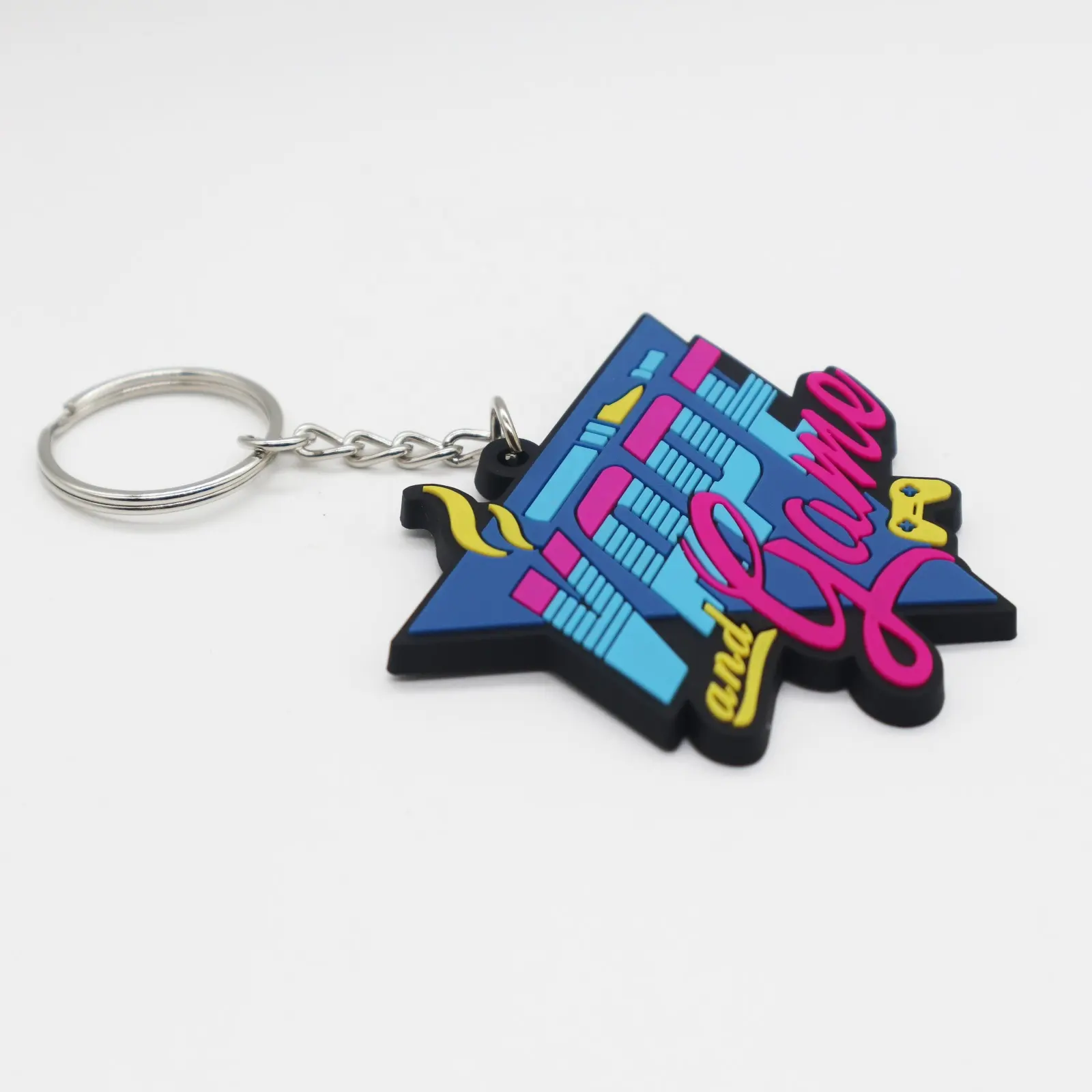 Pvc Rubber Keychain PVC Custom Logo 2d Soft Pvc Plastic Keychain Metal Gift Anime Rubber Key Chain 3D Silicone Rubber Key Ring Rubber Pvc Keychain