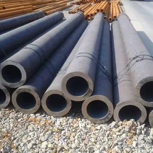 Supplier q345 seamless round steel structure pipe  black painting  antirust oil manufacturer