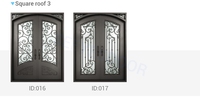 Seeyesdoor Portes de porte en fer forgé Dernier modèle européen antivol en acier Village Villa Double portes Design