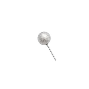 Stainless Steel Stud Earrings With <b>Sandblasted</b> Round Beads Ball Shape Simple Sparkly Fashion Accessories - Product Image 5