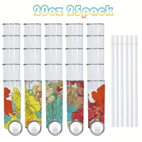 Gobelet isotherme droit et fin en acier inoxydable blanc vierge de 20 oz pour sublimation, avec couvercle sans BPA et paille, vente en gros en vrac