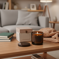 Bougie artisanale de luxe en cire de soja avec couvercles dorés, aromathérapie, décoration de mariage et cadeaux de Noël pour les fêtes et Diwali