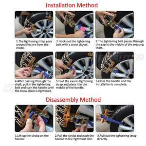 Cadenas de Nieve y Hielo Universales de Acero para Ruedas de Camiones y Automóviles, Cinturón Antideslizante para Invierno, Cadenas para Ruedas de Vehículos SUV, Seguridad en Carreteras de Barro - Product Image 6