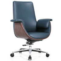 Chaise de bureau de direction moderne à dossier haut, design luxueux, cuir synthétique, appui-tête réglable, base en alliage d'aluminium fixe