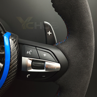 Volant M complet avec bande supérieure bleue et garniture en carbone pour BMW F01 F07 F10 F15 F20 F30 F31 F32 F33 F34 F35 F36 F80 F90