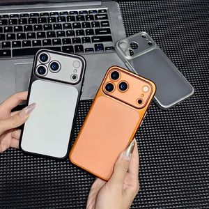 Funda de Teléfono Transparente Mate de Lujo para iPhone 17 Pro Air 17 16 15 14 13 Pro Max Ultrafina con Protección Suave y Color Metálico - Product Image 1