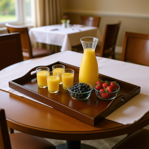 Plateau de service Devon Butler, design pratique, finition laquée, usage résidentiel, sans danger pour les aliments - Product Image 2