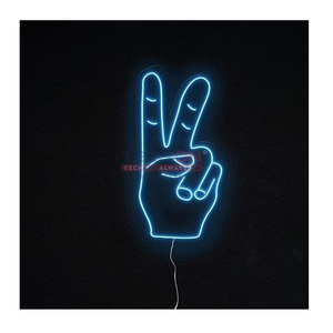 Enseigne Néon LED Paix 4*3 Mot Applique Murale Bluetooth/WiFi Contrôlé Multi Couleurs Home Car Mall Taxi Park Decor - Product Image 4