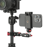 Adaptateur de montage pour pied de support à double rotule pivotant à 360 degrés, bras magique, vis 1/4 pouce, en alliage d'aluminium flexible pour éclairage vidéo et appareil photo reflex numérique