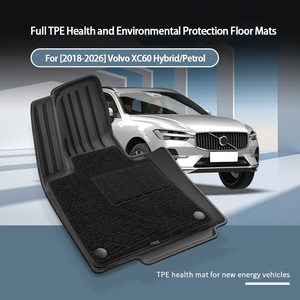 100% <span class=keywords><strong>Tapis</strong></span> de sol et revêtements de cargaison en TPE écologiques pour <span class=keywords><strong>Volvo</strong></span> <span class=keywords><strong>XC60</strong></span> 2018-2026 (plate-forme SPA, B5 MHEV/T8 PHEV)- 3D Laser Fit - Product Image 3