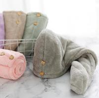 Serviette à cheveux en microfibre torsadée Super absorbante de haute qualité double couche haute et basse