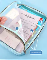 Bolsa Transparente para Documentos A4 de PVC con Cierre |   Carpeta Transparente Impermeable para Archivos, para Oficina y Escuela |   Logotipo Personalizado al por Mayor
