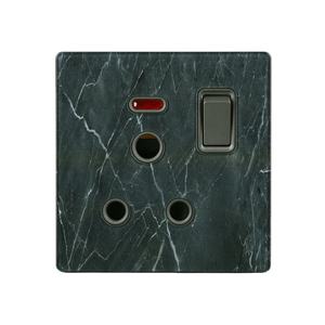 Puerto 2024 2 Gang 13A con enchufe de interruptor de pared de neón Blue Dream <span class=keywords><strong>CALITEC</strong></span> BS UK Vidrio templado estándar - Product Image 3