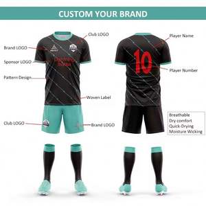 Uniformes de Fútbol de Alta Calidad para Clubes y Equipos, Conjunto de Camiseta y Pantalones Cortos para Hombre, Sublimación Personalizada, Conjunto de Camiseta de Fútbol para Niños - Product Image 2