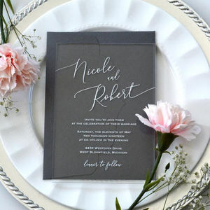 Tarjeta Ecológica Personalizada para Fiesta de Quinceañera o Cumpleaños, Romántica, Transparente, Acrílica, con Estampado Dorado, Estilo Europeo, Impresión UV, con Rosas - Product Image 2