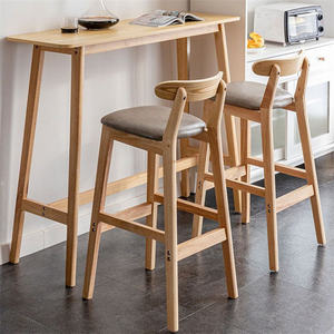 Taburete alto <span class=keywords><strong>de</strong></span> madera para exteriores, muebles modernos <span class=keywords><strong>de</strong></span> cuero para restaurante, patio, precio barato - Product Image 6