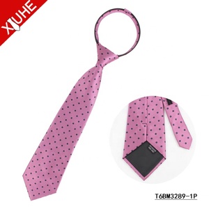 Alta calidad guapo de la <span class=keywords><strong>boda</strong></span> de los hombres corbata tejido Polka Dot cremallera lazos corbata para la <span class=keywords><strong>etiqueta</strong></span> personalizada - Product Image 2