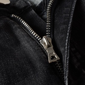 กางเกงยีนส์เดนิมสีดำคุณภาพสูง แต่งแถบยางยืด ดีไซน์ทรงเทเปอร์ สไตล์สตรีทแวร์ สำหรับผู้ชาย สไตล์ฮิปฮอป - Product Image 5