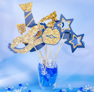 Paquete de Accesorios para Fotos de Fiesta de Disfraces, Sombreros, Gafas, Lápiz Labial, Corbata, Corona para Cumpleaños, Bodas, Año Nuevo, Graduaciones - Product Image 4