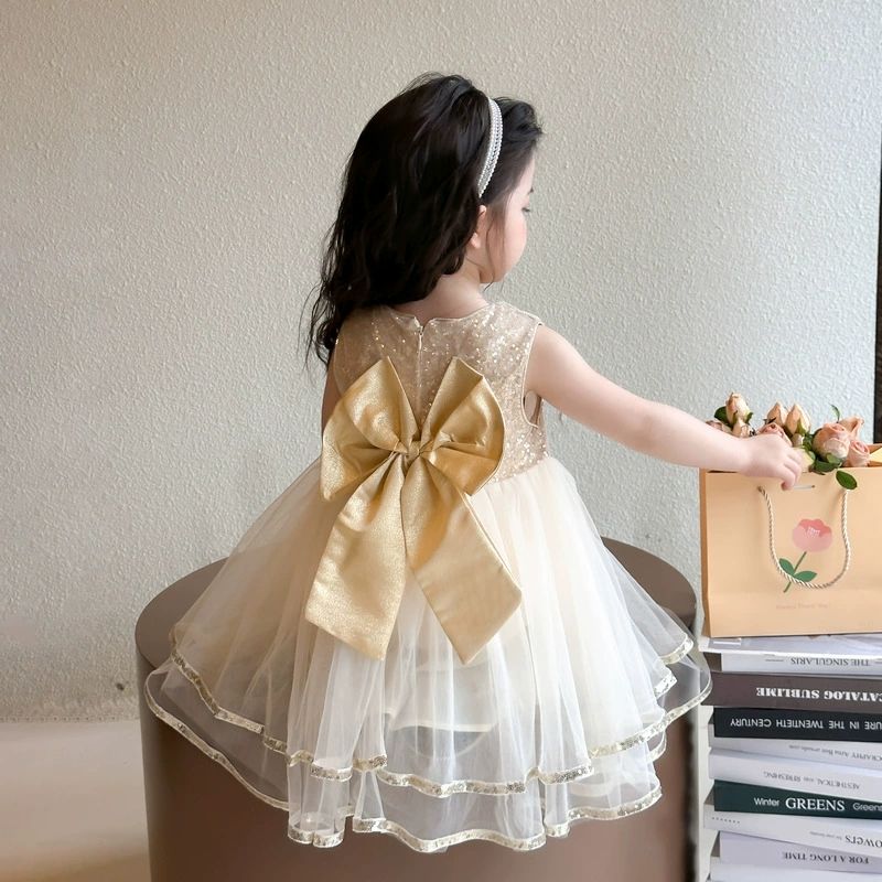 Flower Girl Childrens Gold Dress Buy Nicolina Gold Princess Baby
