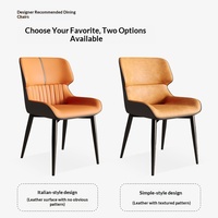 Chaise de salle à manger en métal de style nordique avec dossier, design de luxe léger pour la maison, les réunions, le café et les loisirs, non pliable