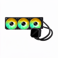 Refroidisseur de processeur liquide AIO ARGB Speedy 360 mm avec radiateur en aluminium et trois ventilateurs ARGB préinstallés pour PC de jeu