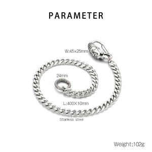 Chaîne de <span class=keywords><strong>portefeuille</strong></span> personnalisée Bouddha et Crâne avec boucle chauve-souris, chaîne de ceinture rétro en acier inoxydable à coupe hexagonale pour hommes, accessoire de jean gothique audacieux - Product Image 5