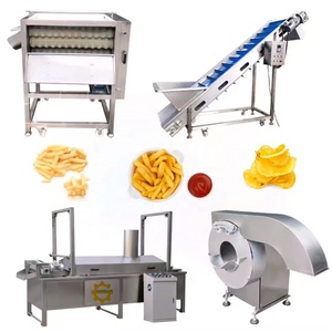 Ligne de production de frites entièrement automatique en acier inoxydable 304, capacité 100-2000 kg/h, avec friteuse pour frites surgelées - Product Image 4
