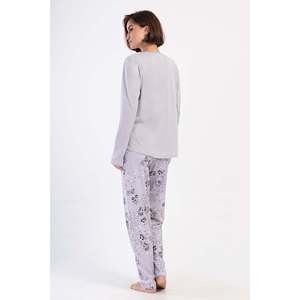 KADIN P.SUPREM BATTAL XXL O YAKA UZUN KOL ETEGI OVAL PIJAMA TAKIM - TAS - TAS - Product Image 4