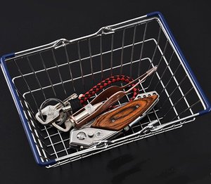 Cesta de Compras Multifuncional para <span class=keywords><strong>Farmacia</strong></span> y Supermercado con Asa, Cesta de Almacenamiento de Metal Personalizada, Cesta de Malla Metálica - Product Image 5