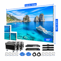 Layar LED HD Indoor P1.9 P2.6 Panel Video Wall 4K Tahan Air IP65 10000 cd Garansi 5 Tahun untuk Aula Konferensi Panggung