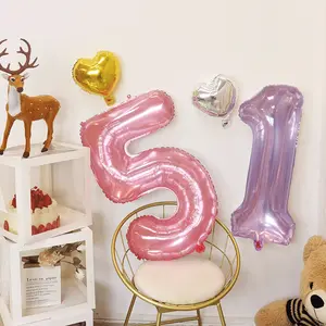 Bolas de alumínio para decoração de festa, balão roxo de alumínio para chá de bebê, material para decoração de festa de aniversário e fim de semana