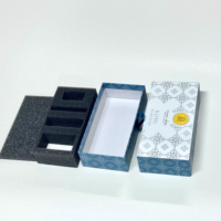 Faible QUANTITÉ MINIMALE DE COMMANDE Rigide 1200gsm Carton Épais De Luxe Niveau Utilisation De Beauté KOHL Démarreur Kit Cadeau Tiroir Boîte avec Insert En Mousse