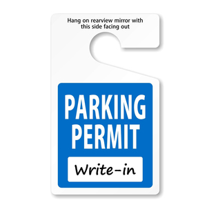 U-Meking <span class=keywords><strong>Permis</strong></span> de stationnement personnalisé Hang Tag-Carte de passage vierge en PVC réutilisable pour rétroviseur de voiture en gros - Product Image 2
