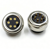 Connecteur magnétique Pogopin 6 broches CTP (Argent) pour équipement médical et industrie électronique, utilisation de charge en cuivre CN