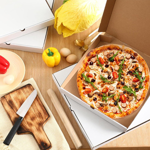 Biểu tượng tùy chỉnh Lấy đi <span class=keywords><strong>carton</strong></span> các tông sóng bao bì hộp trống gấp giấy thực phẩm hộp bánh pizza - Product Image 6