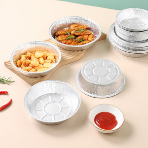 Bandeja redonda de aluminio para freidora de aire, horno, repostería, desechable, de grado alimenticio, 100 unidades, para uso en camping - Product Image 3
