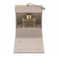 Caixa de Embalagem Magnética Rígida Geométrica Personalizada com Alça de Fita para Perfume e Vela
