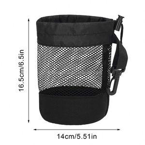 Bolsa de almacenamiento de pelotas de golf con cordón de malla de nailon negro personalizado-portátil y duradero no impermeable - Product Image 5