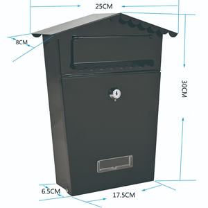 Boîte aux lettres résidentielle en fer européen pour appartements - Sécurité extérieure - Murale - Revêtement poudré - Boîte aux lettres et aux courriers - Product Image 3