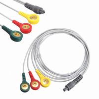 Câble de connexion d'électrode à 3 fils pour moniteur ECG portable HEAL FORCE PRINCE 180B PC-80B, capteurs en PVC