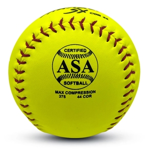 Palle da Softball Thunder <span class=keywords><strong>Hardcore</strong></span> 12 Pollici, Slowpitch, USSSA 44/375 47/375, Gialle in Pelle Sintetica, PK Ploycore per Allenamento/Partita - Product Image 6
