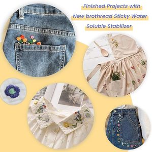 24 Pezzi di Carta Stabilizzatrice Idrosolubile per Ricamo 8.5x11 Pollici, Carta Stampabile per Disegnare o Stampare Motivi - Product Image 6